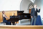 Pianistin Andrea Wiesli und Sänger Reto Knöpfel. (Bild: Vroni Krucker)