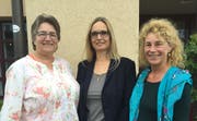 Die Kandidatinnen Barbara Beck-Iselin, Beatrice Mouchous-Marty und Marianne Aepli (von links) sind in Menzingen bekannt und gut vernetzt. (Bild. PD)