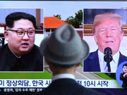 Das südafrikanische Fernsehen berichtet über die Vorbereitungen für den Gipfel zwischen US-Präsident Donald Trump und den norkoreanischen Machthaber Kim Jong Un. (Bild: KEYSTONE/AP/AHN YOUNG-JOON)