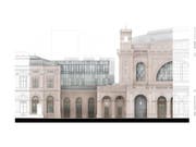 Im Südtrakt des Zürcher Hauptbahnhofs wird ein markanter zweigeschossiger Glaskubus eingebaut - aus dem gleichen Glas wie die Fenster der Wannerhalle. (Bild: Aebi & Vinvent Architekten)