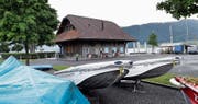 Im Clublokal des Segel-Clubs wird ein öffentliches Sommerrestaurant entstehen. Bild: Werner Schelbert (Oberägeri, 8. Juni 2018)
