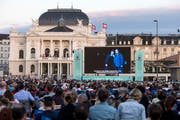 «Oper für alle» heisst es einmal im Jahr in Zürich - hier 2017 mit Giuseppe Verdis «Un ballo in maschera». (Bild: Alexandra Wey/Keystone)