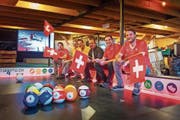 André Studer, Ramon Lehner, Pascal Hauser, Eric Studer, Orlando Rohner und Joel Studer (v. r.) freuen sich auf die WM. (Bild: Michel Canonica)