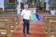 OK-Präsident Josef Elmiger in der Pfarrkirche Hitzkirch, in der just am 14. Juni 2019 das Innerschweizer Gesangfest mit dem Eröffnungskonzert beginnen wird. (Bild: zVg)