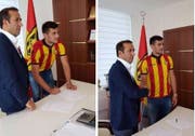 Danijel Aleksic posierte auf Facebook bereits im Trikot des türkischen Vereins. (Screenshot)