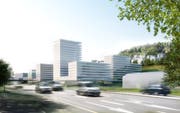 So soll das Areal «Eichhof West» aussehen. (Visualisierung: PD)