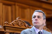 Aussenminister Ignazio Cassis, aufgenommen während der laufenden Sommersession im Ständerat. (Bild: Anthony Anex, Keystone (Bern, 12. Juni 2018))