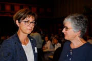 Erziehungsdirektorin Monika Knill (links) und Anne Varenne, Präsidentin von Bildung Thurgau. (Bild: PD)