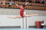 An den Schweizer Meisterschaften vom Wochenende glänzte die 15-jährige Kunstturnerin Francesca Nocita. (Bild: Nicole Buholzer)