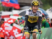 Wilco Kelderman vom Team LottoNL-Jumbo ist in der Gesamtwertung erster Verfolger von Richie Porte (Bild: KEYSTONE/GIAN EHRENZELLER)