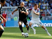 Javier Mascherano (links) bestritt sein 144. Länderspiel für Argentinien (Bild: KEYSTONE/EPA/YURI KOCHETKOV)