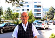 Jürg Bereuter an der Industriestrasse, wo er sich auch künftig einsetzen wird für direkten Zugang zur Autobahn ab Rorschach. (Bild: Fritz Bichsel)