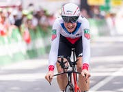 Stefan Küng gewann in Bellinzona seine erste Tour-de-Suisse-Etappe (Bild: Gian Ehrenzeller / Keystone, Bellinzona, 18. Juni 2018)))