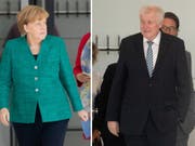 Der Streit zwischen CDU und CSU über die Asylpolitik wurde in der vergangenen Woche immer erbitterter. Jetzt beraten die Führungsgremien beider Parteien darüber. Kommt es zum Showdown zwischen Kanzlerin Merkel und ihrem Innenminister Seehofer? (Bild: Keystone/DPA/KAY NIETFELD)