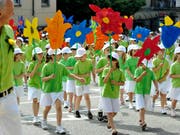 Nach langem Warten auf stabiles Wetter ist das St. Galler Kinderfest auf Mittwoch, 20. Juni angesagt (Bild: KEYSTONE/REGINA KUEHNE)