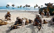 Bilder wie diese von gemeinsamen koreanisch-amerikanischen Truppenübungen südlich von Seoul wird man diesen Sommer nicht sehen. (Bild: Jeon Heon Kyun/EPA; 31. März 2014)