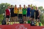Das Podest der U20-Konkurrenz an den Schweizer Meisterschaften. (Bild: Peter Staub)