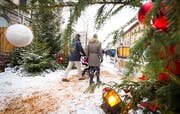 Der Weihnachtsmarkt Stärnäzauber auf dem Boulevard in Kreuzlingen. (Bild: Andrea Stadler)