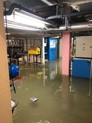 Ein Blick in den Technikraum nach dem Unwetter. (Bild: PD)