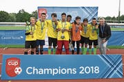 Gold für die Oberstufenschüler Kirchbühl aus Kriens. (Bild: PD (Basel, 13. Juni 2018))