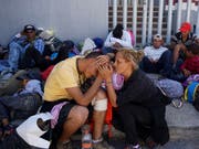 Migranten in Mexiko auf dem Weg an die Grenze zu den Vereinigten Staaten. (Bild: KEYSTONE/AP/REFUGIO RUIZ)