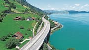 Parallel zur bisherigen Ausfahrt soll die neue A4-Auffahrt Richtung Küssnacht realisiert werden. (Bild: Erhard Gick)