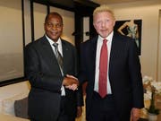 Der einstige Tennis-Star Boris Becker (rechts) beharrt auf der Korrektheit seines Diplomatenstatuses für die Zentralafrikanische Republik bei der EU. (Bild: KEYSTONE/AP Irle Moser Rechtsanw'lte PartG)