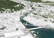 Die Stadt Luzern kann man jetzt im lebendigen 3-D-Modell erkunden. (Bild: Screenshot von map.stadtluzern.ch)