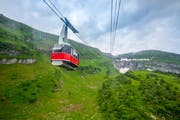 Die Luftseilbahn Iltios-Chäserrugg, deren Betrieb durch die Toggenburg Bergbahnen AG gewährleistet wird. (Bild: Urs Bucher)