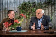 Auswärtig gegen einheimisch: Norbert Näf (CVP) und Georges Gladig (FDP), Konkurrenten im Wahlkampf um das Wittenbacher Gemeindepräsidium.