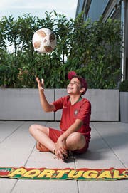 Fussballspielen ist das Grösste für Ruben Tinoco. (Bild: Maria Schmid (Baar, 15. Juni 2018))