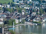 Die Zuger Altstadt mit dem Regierungsgebäude am See. (Bild: Stefan Kaiser (Zug, 24. April 2018))