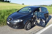 Die Streifkollision ereignete sich im Bereich einer Kurve bei der Liegenschaft Isenringen. (Bild: Luzerner Polizei (Eschenbach, 20. Juni 2018))