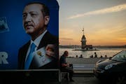 Wahlwerbung für den Präsidenten in Istanbul. (Emrah Gurel/AP)