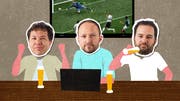 Die WM-Blogger (v.l.): Online-Redaktor Daniel Walt, Sportredaktor Ralf Streule und Ostschweiz-am-Sonntag-Reporter Kaspar Enz (Illustration: Patric Sandri)