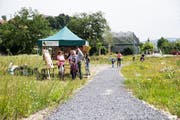 Der neue Landschaftspark im Friedental wurde am Sonntagmorgen offiziell eröffnet. Bild: Manuela Jans-Koch (24. Juni 2018)