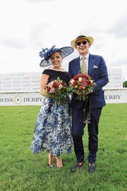 Die beiden Bestgekleideten: Claudia Felber aus Ermatingen und Konstantin Ioannidis aus Rüschlikon. (Bild: Chris Marty/frauenfeld-event.ch)