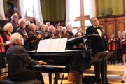 Tenor Reto Hofstetter singt mit dem Thurgauer Festchor. (Bild: Manuela Olgiati)