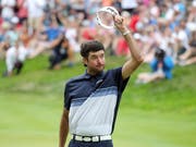 Bubba Watsons Reaktion nach dem Birdie am 18. Loch in Cromwell (Bild: KEYSTONE/FR56276 AP/STEW MILNE)