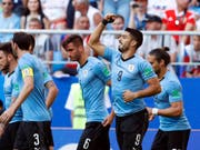 Luis Suarez schoss sein zweites Tor bei dieser WM (Bild: KEYSTONE/AP/HASSAN AMMAR)