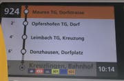 Opfershofen, Leimbach, Donzhausen - durch diese Gemeinden fährt das Postauto von Weinfelden in Richtung Kreuzlingen. (Bild: Daniel Walt)