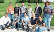 Hinten (v.l.): Werner Arnold, Beat Arnold, Hans Müller, Alice Eller, Thomas Dillier, Astrid Schulz. Vorne (v.l.): René Schaufelbühl, Werner Gisler, Stefan Christen, Ursula Gamma, Iris Walker. (Bild: Josef Mulle (25. Juni 2018))