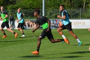 Majeed Ashimeru im Trainingslager des FCSG (Reto Voneschen/Sarganserländer)