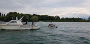 Am Sonntag sank ein Motorboot beim Schilfgürtel vor Altenrhein. Vermutet wird ein technischer Defekt. (Bild: PD)