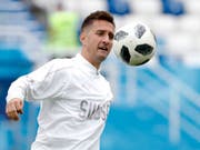 Mario Gavranovics erster WM-Einsatz von Beginn weg (Bild: KEYSTONE/AP/ANTONIO CALANNI)