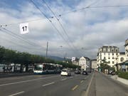 Event-Fahnen auf dem Schweizerhofquai. (Bild: PD)