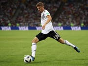 Thomas Müller rackerte gegen Mexiko (0:1) und Schweden (2:1) zwar, vermochte aber noch nicht viel zu Deutschlands Offensivspiel beizutragen. (Bild: KEYSTONE/EPA/FRIEDEMANN VOGEL)