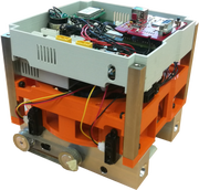 Hier der Roboter mit dem Namen "Blockchainer". (Bild: NTB)