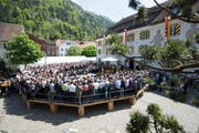 Im Ring vermittelt die Korporationsgemeinde Uri alle zwei Jahre den Korporationsbürger das physische Erlebnis des Dazugehörens. (Bild: Christof Hirtler)