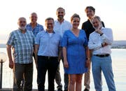 Die OK-Mitglieder des Lions Club Mannenbach-Salenstein Geri Heidelberger, Rudi Günther, Paul Hasler, Marcel Balli, Stephan Heinz, Peter Dünner sowie Eveline Schaffner von «Viva con Agua». (Bild: PD)